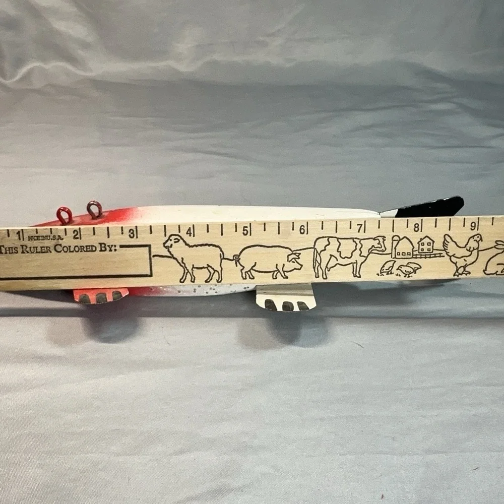 Vintage Duey Johnson Signed Ice Fishing Spearing Decoy Marked D Minnesota 9